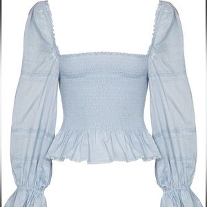 Reformation Roland Square Neck Crop Top